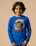Polera Manga Larga Algodón Niños Baby Yoda Star Wars