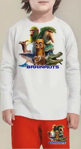 Pijama Largo Niños Algodon Italian Brainrot Tralalero