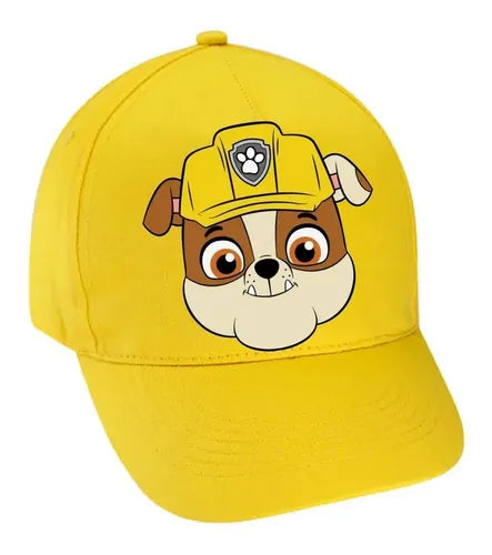 Jockey Gorro Niños Rubble Paw Patrol Regalo Navidad Amarillo