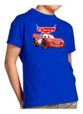 Polera Color Algodón 100% Niños Cars Rayo Mcqueen