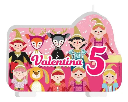 Vela De Cumpleaños Duendes Mágicos Niñas Personalizada