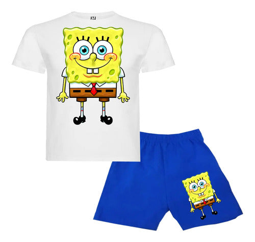 Pijama Corto Niños Algodon Bob Esponja