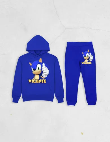 Poleron Pantalón De Buzo Sonic 2 Personalizado Regalo Cumpleaños