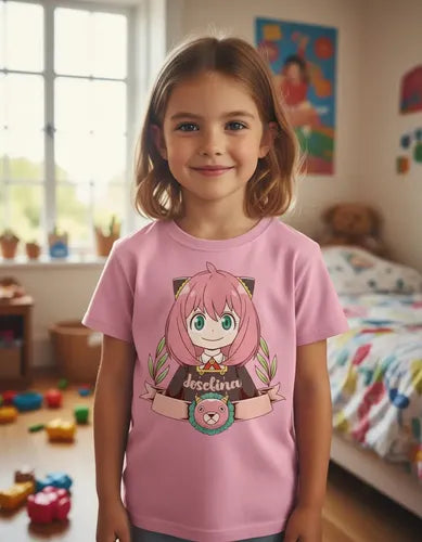 Polera Anya Spy Family Niñas Personalizada Algodón 100%