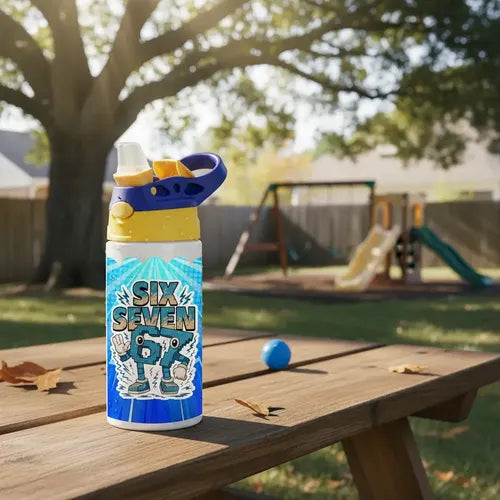 Botella Agua Six Seven 67 Niños Azul