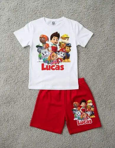 Pijama Paw Patrol Niñas Personalizado 100%  Algodón Niños