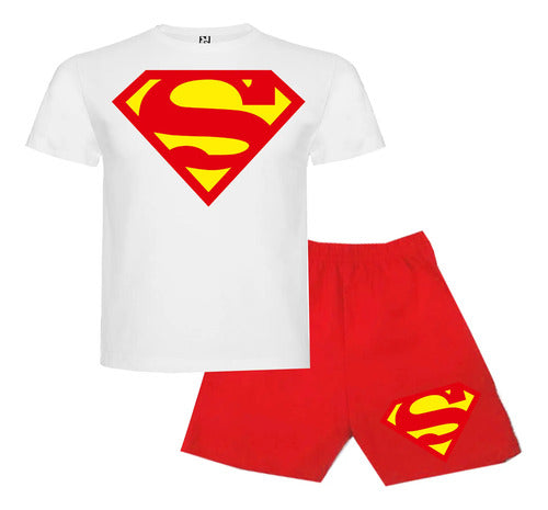 Pijama Corto Niños Algodon Superman