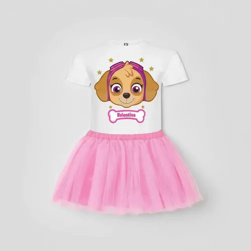 Conjunto Disfraz Skye Paw Patrol 2 Niñas Personalizado