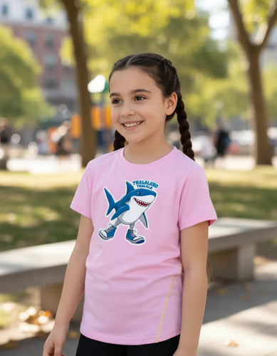 Polera Color Algodón 100% Niñas Niños Tralalero Tralala