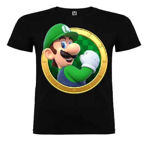 Polera Color Algodón 100% Niños Luigi Bros