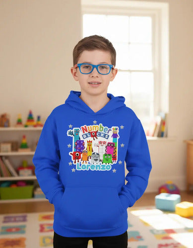 Polerón Canguro Number Blocks Personalizado Niños D1