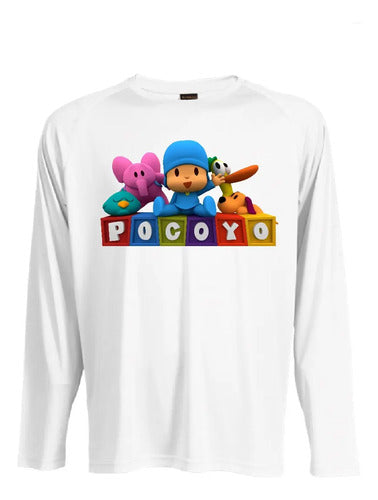 Camiseta Polar Manga Larga Polera Niño Pocoyo