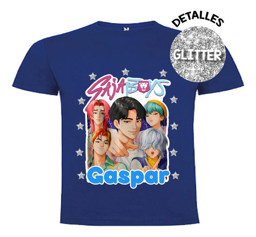 Polera Saja Boys Demon Hunters Personalizada Niños