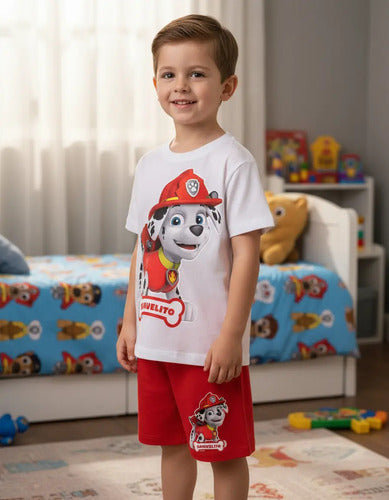 Pijama Marshall Paw Patrol Personalizado 2 Niños100%algodón