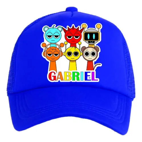Jockey Sprunki Niños Personalizado Ajustable Azul Talla Niños Sprunki Niño