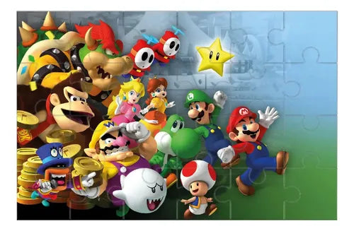 Puzzle Rompecabezas Mario Bros Y Amigos Niños Regalo