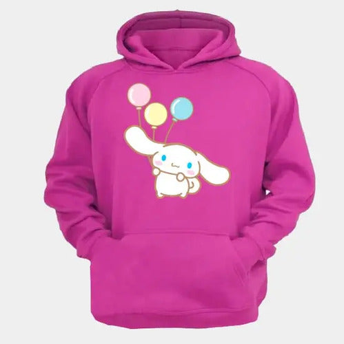 Polerón Canguro Algodón Niñas Cinnamoroll Globos