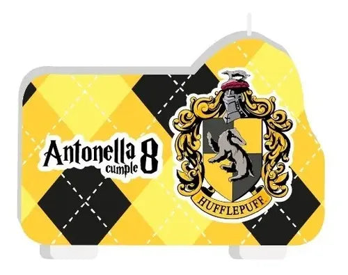 Vela Torta Hufflepuff Hogwarts Harry Potter Personalizada