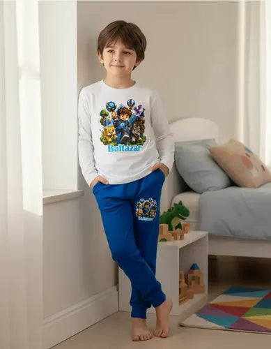 Pijama Niño Algodón Manga Larga Personalizado Video Juegos