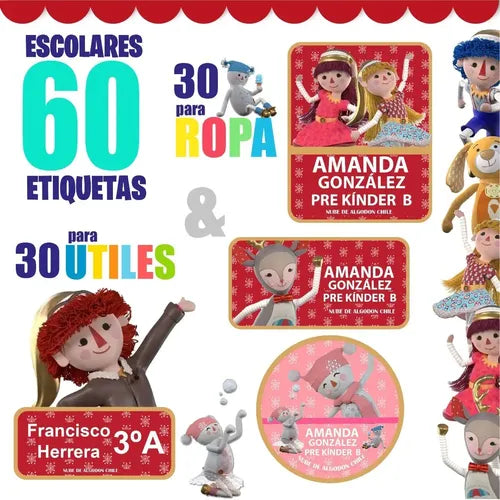 Etiquetas Marcar Ropa Y Utiles Escolares Duendes Mágicos