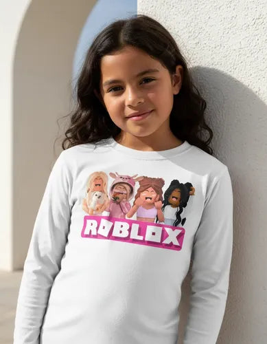 Camiseta Polar Manga Larga Polera Niñas Roblox 4 Niñas