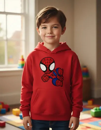 Polerón Canguro Algodón Niños Spiderman Mini