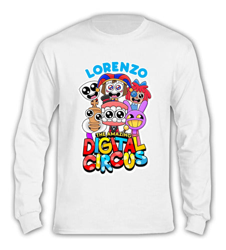 Pijama Largo Circo Digital Niños Personalizado Algodon D1
