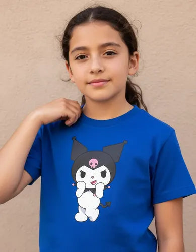 Polera Color Algodón 100% Niñas Kuromi