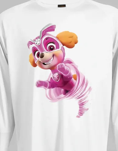 Camiseta Polar Manga Larga Polera Niñas Skye Mighty Paw