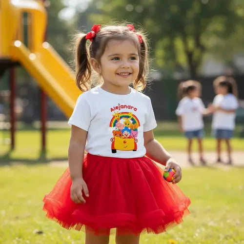 Conjunto Plim Plim  Niña Polera Tutu Cumpleaños Disfraz