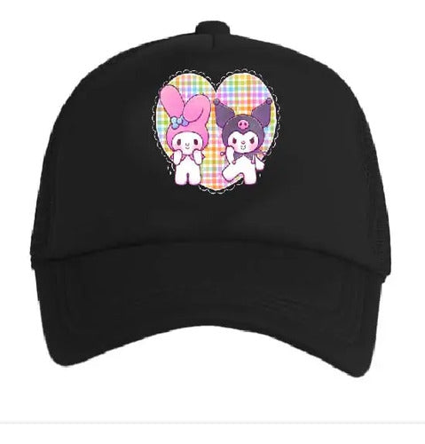 Jockey Gorro Niñas Kuromi My Melody Corazon