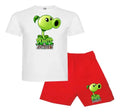Pijama Corto Niños Algodon Plantas Vs Zoombies Lanzaguisante