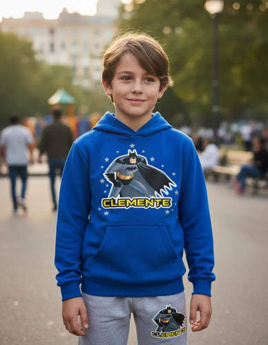 Buzo Batman Poleron Pantalon Personalizado Niños