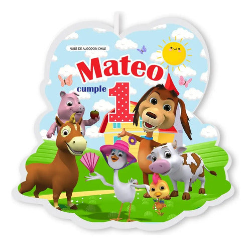 Vela De Cumpleaños Mi Perro Chocolo Niños Personalizada