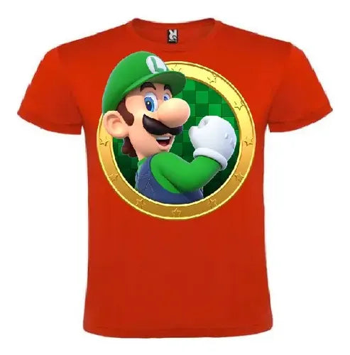 Polera Color Algodón 100% Niños Luigi Bros