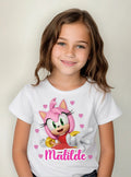 Polera Amy Rose Niñas Personalizada Algodón 100%