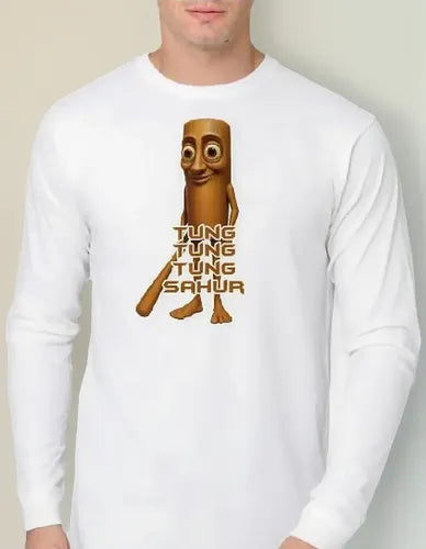 Camiseta Polar Manga Larga Polera Niño Tung Tung Sahur Brain