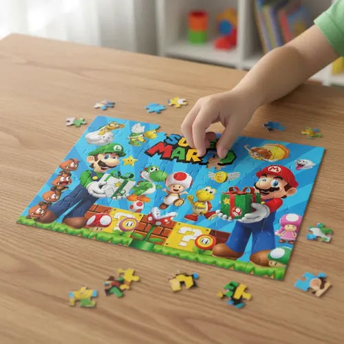 Puzzle Rompecabezas Mario Bros Y Amigos Dia Del Niño D2