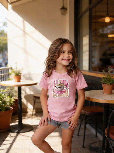 Polera Color Algodón 100% Niñas Ballerina Capuchina Brainrot