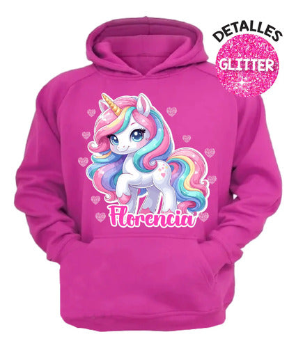Buzo Unicornio Pantalon Personalizado Niñas D1 Poleron