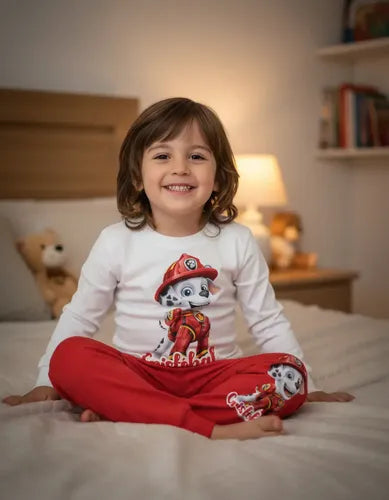 Pijama Largo Marshall Paw Patrol Película Niñopersonalizado