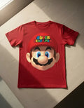 Polera Mario Bros Cara Personalizada Algodón 100% Niño