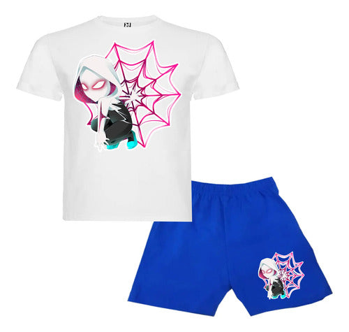 Pijama Corto Niñas Algodon Gwen Stacy Spiderman