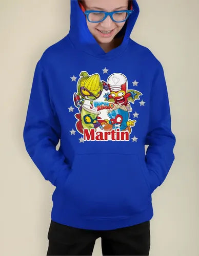 Polerón Canguro Super Zings Personalizado Niños