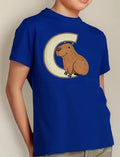 Polera Color Algodón 100% Niños Capybara C Capibara
