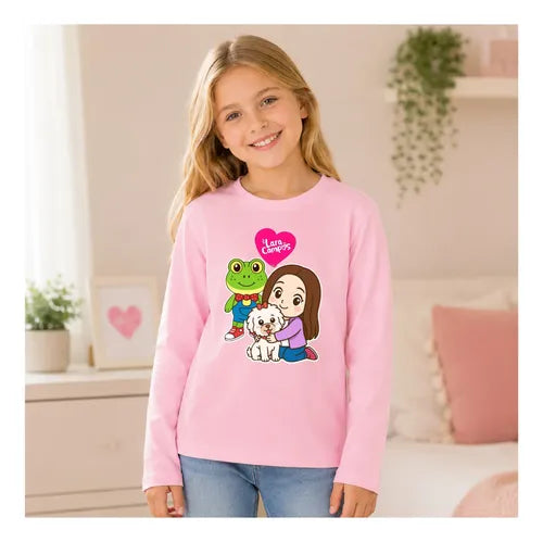 Polera Lara Campos Manga Larga 100% Algodon