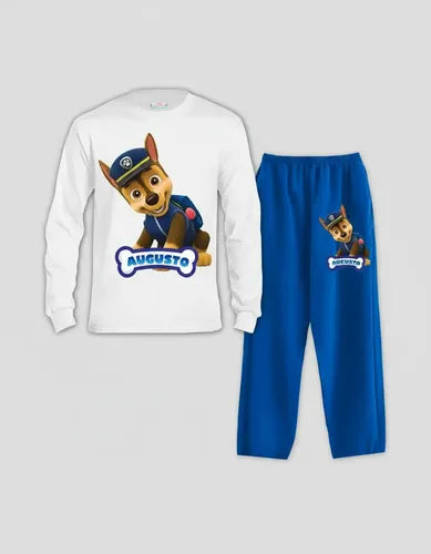Pijama Largo Chase Paw Patrol Regalo Cumpleaños  Niños