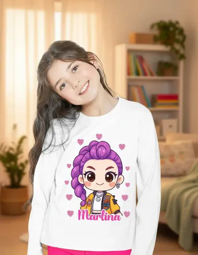 Polera Larga Rumi Huntrix Demon Hunters K Pop Personalizada