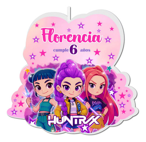 Vela De Cumpleaños Huntrix Demon Hunters Kpop Personalizada