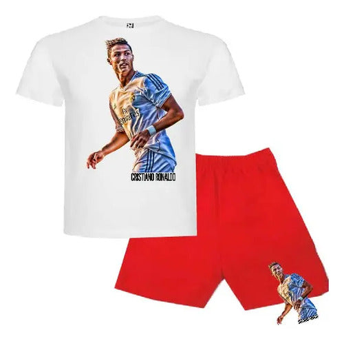 Pijama Corto Niñoss Algodon Cristiano Ronaldo Cr7 Real